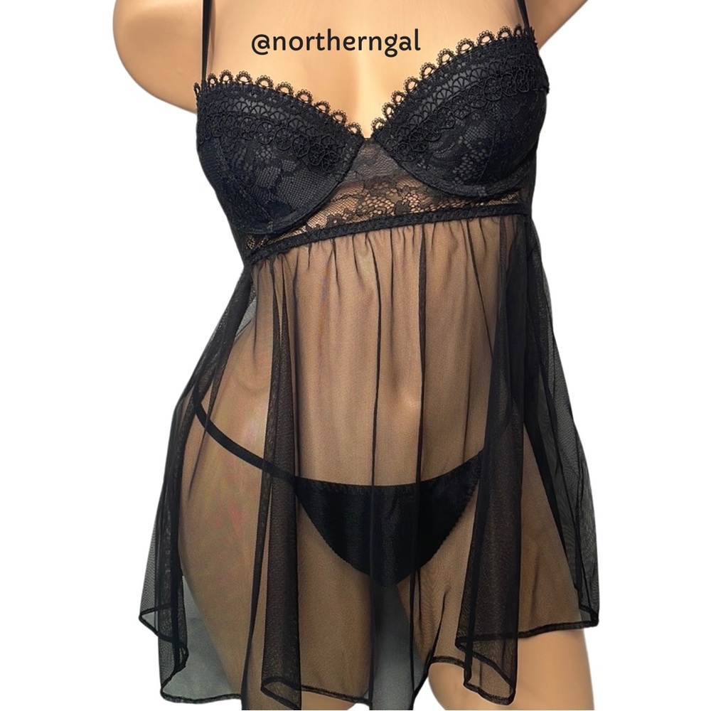 Victoria’s Secret Babydoll Lingerie Black